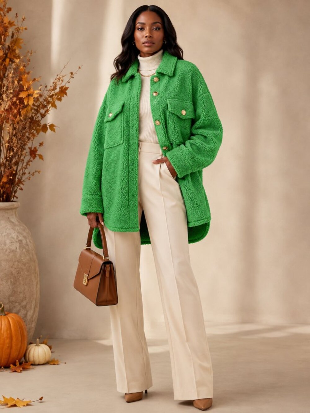 Good American Summer Green Sherpa Shacket Jacket Plus Size 5/6 2X 3X NWT